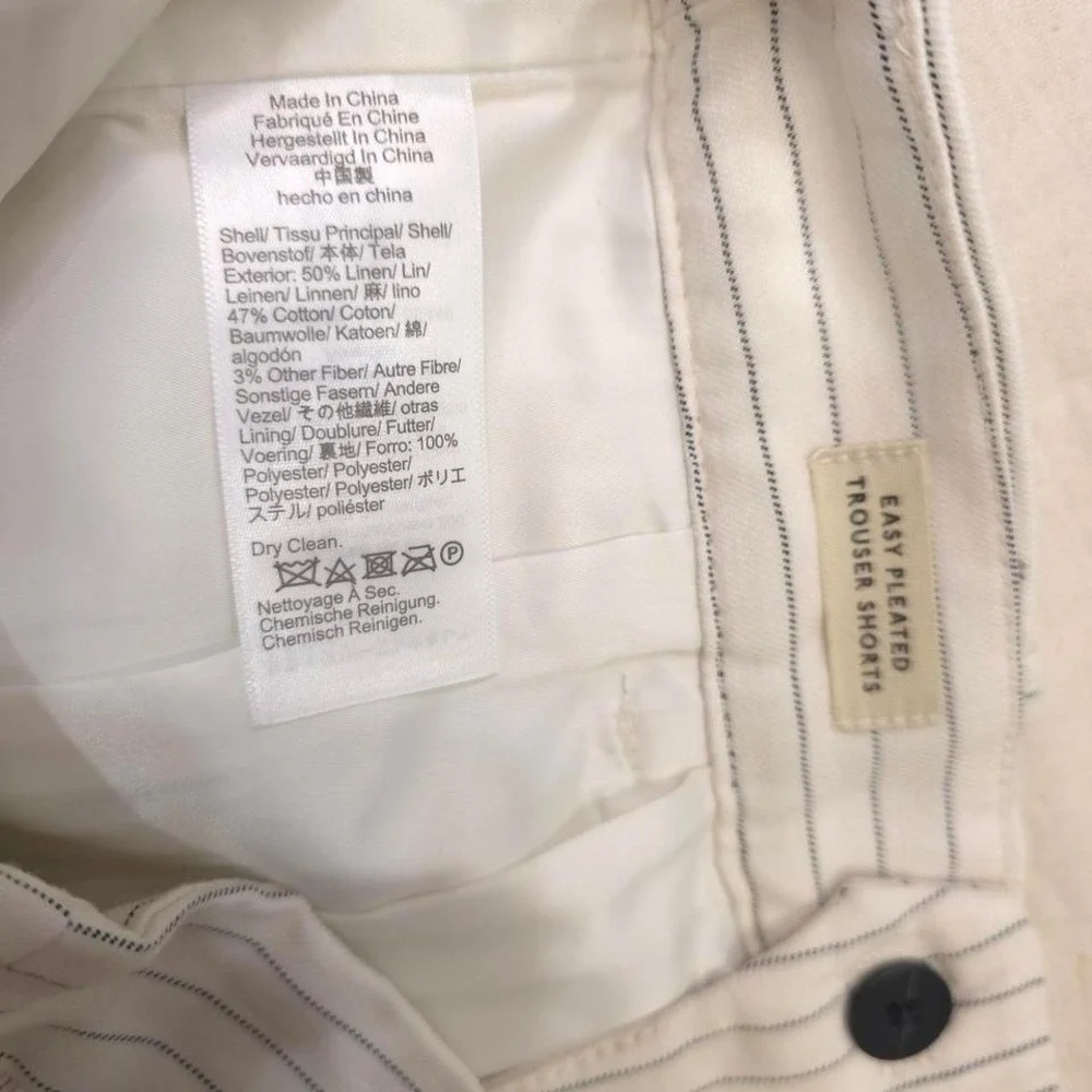 Madewell white pinstripe